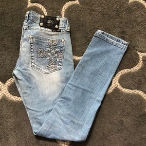 Miss Me Jeans size 28 light wash skinny leg